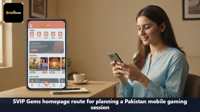SVIP Gems homepage route for planning a Pakistan mobile gaming session